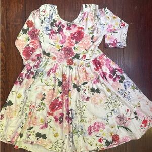 Vivie and Ash watercolor floral twirl dress